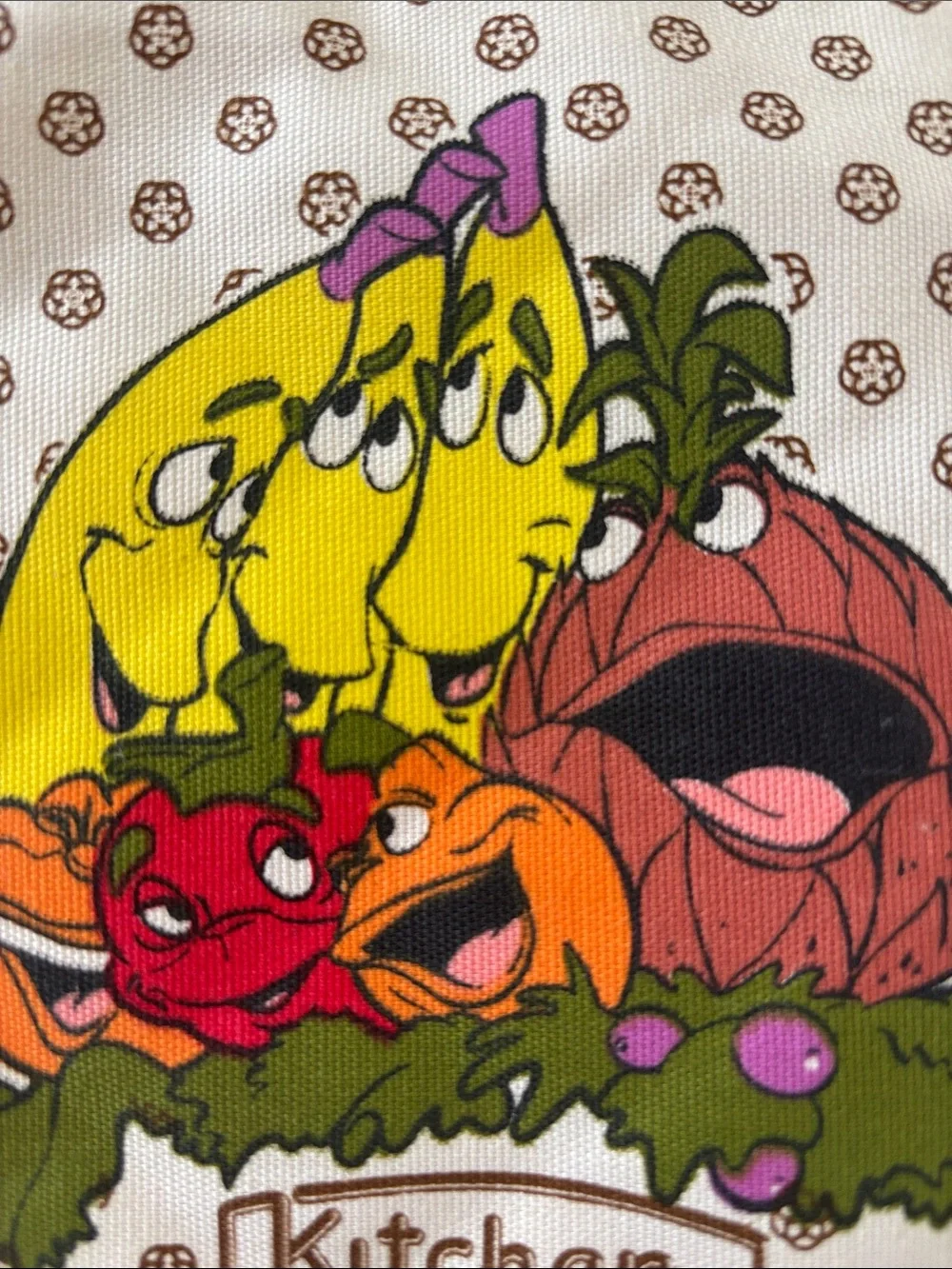 Vintage Disney Kitchen Kabaret pot holder,UNUSED,colorful fruit&veg, Epcot